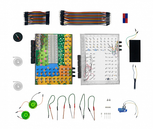 Игровой комплекс для изучения основ электричества, электроники и электротехники. Электроника для юных гениев. (аналог Электронного конструирования).